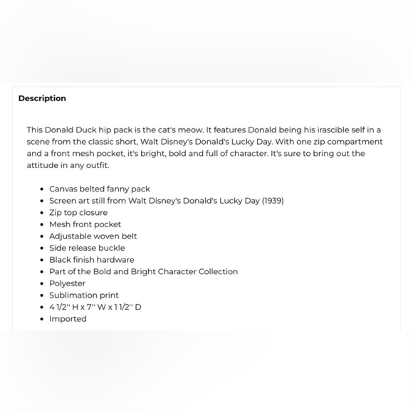 Donald Duck Hip Pack - Picture 3 of 5